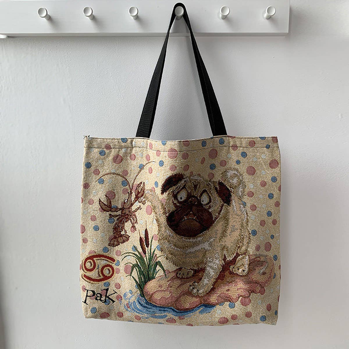 TOTE BAGS CANVAS WITH VINTAGE PRINTS_CWAB2063