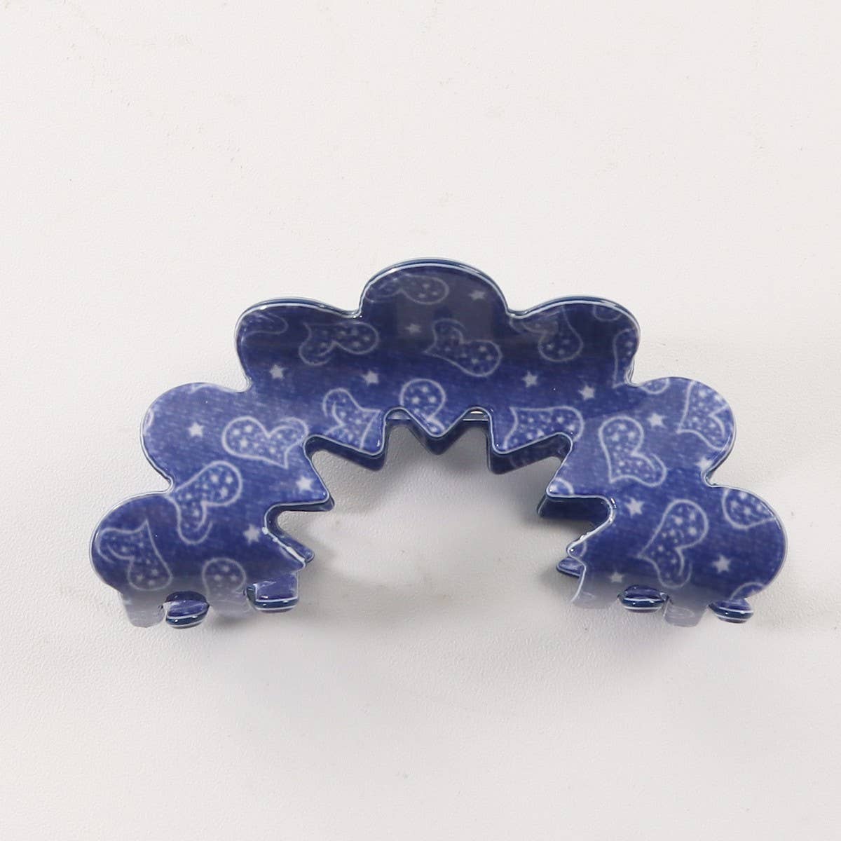 CWAHA1400_SIMPLE WAVE HAIR CLAW CLIP  BLUE SET