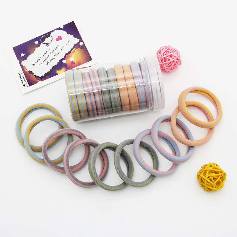 10PCS THICK SEAMLESS HAIR BANDS SCRUNCHIES_CWAHA0133