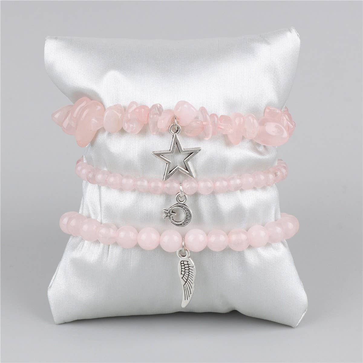 CWAJE4223_NATURAL STONE SIMPLE STAR LEAF PENDANT BRACELET