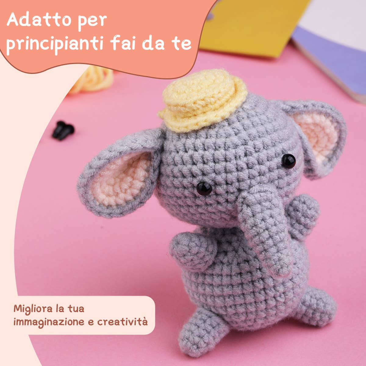 DECORATION ELEPHANT CROCHET MATERIAL PACK