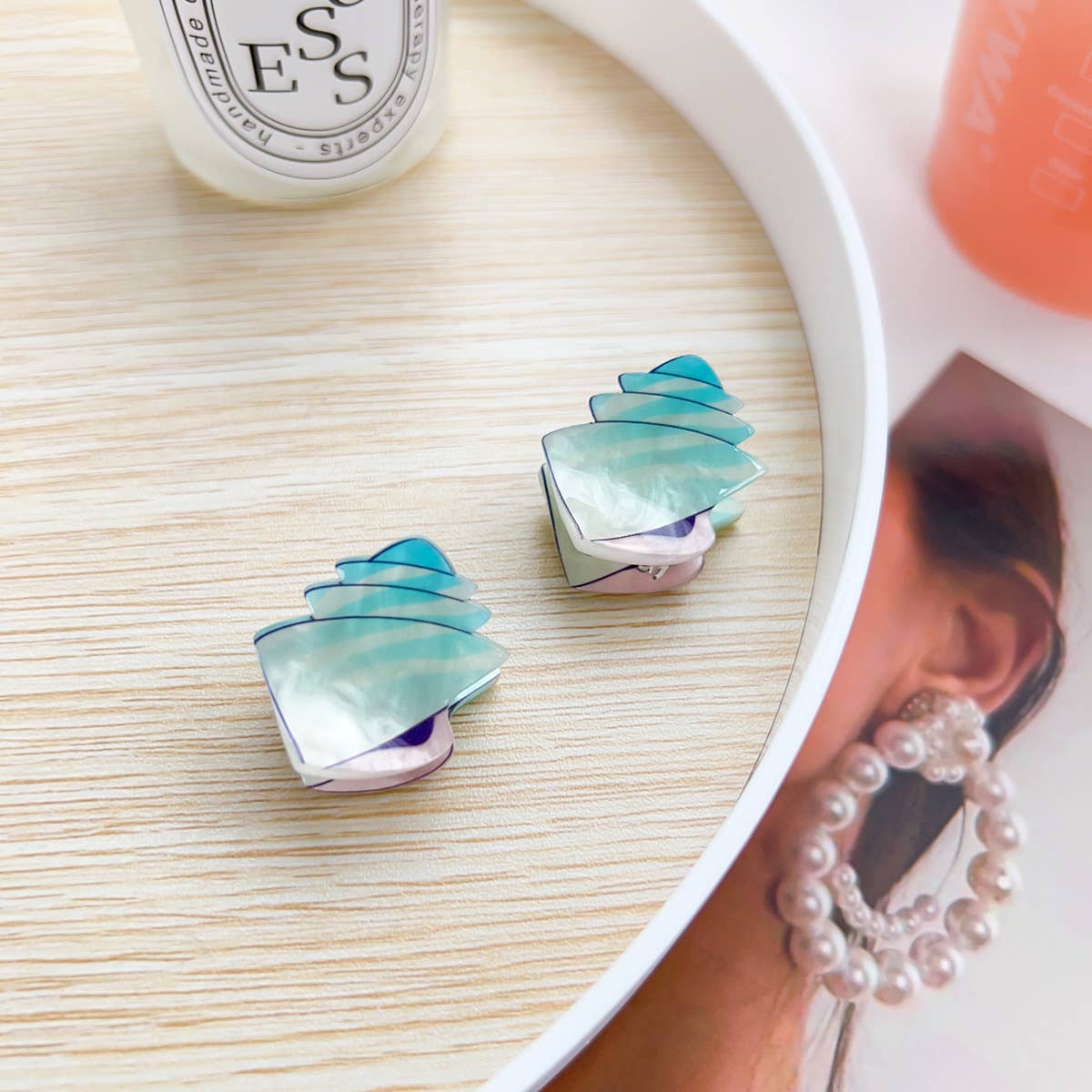 Q-version acrylic animal children's hair clips