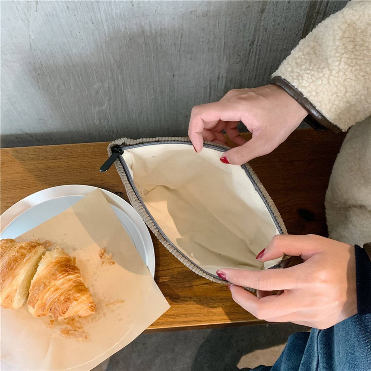 CWAB5805_SIMPLE RETRO COSMETIC BAG/CLUTCH/PENCIL BAG