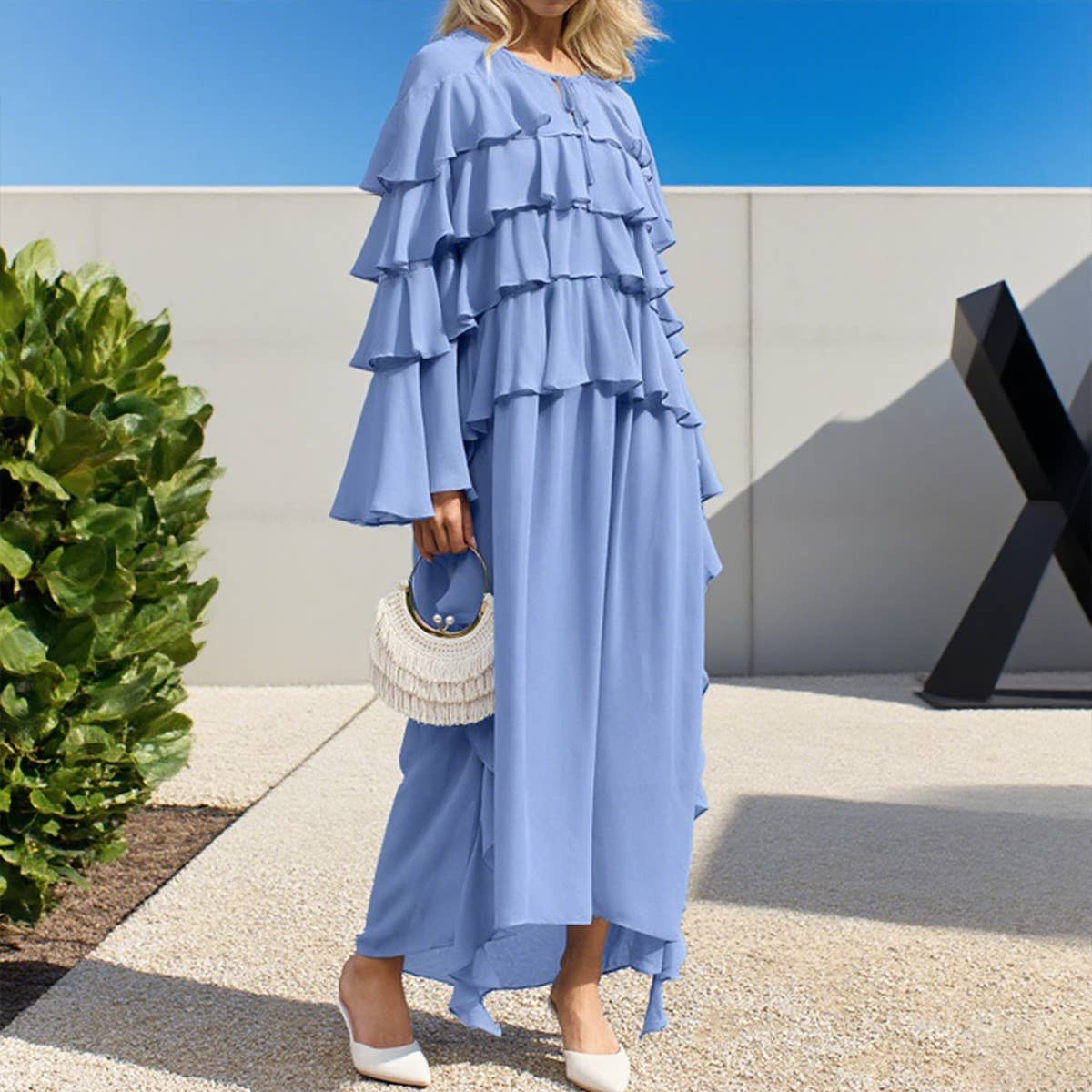 Layered design sense,elegant refined cake dress