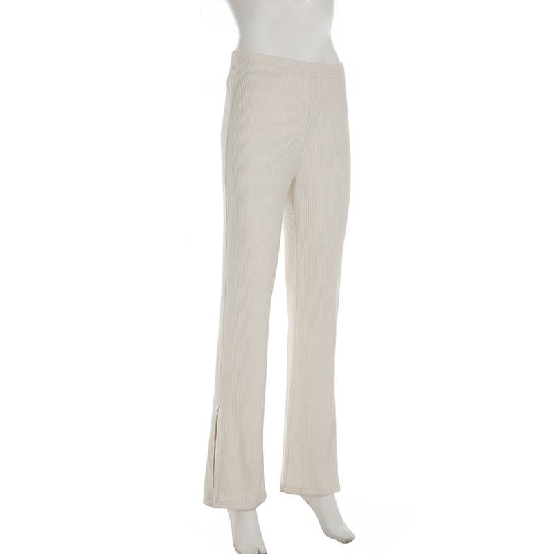 LAPEL PIT STRIP SWEATSHIRT PANTS TWO-PIECE SET