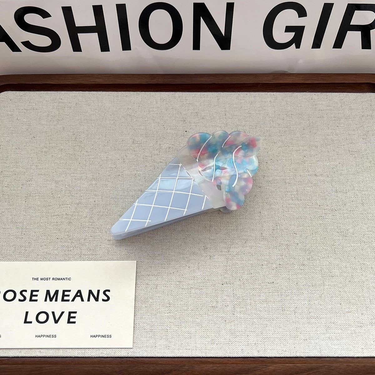 Ice Cream Macaron Acetate Hair Claw Clip