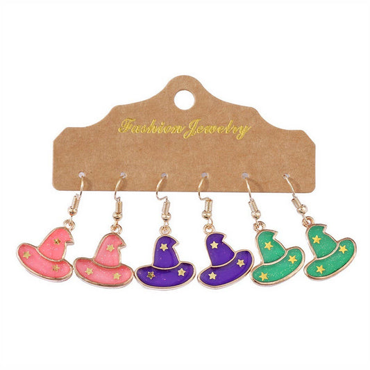 NEW HALLOWEEN PUMPKIN HAT EARRING SET