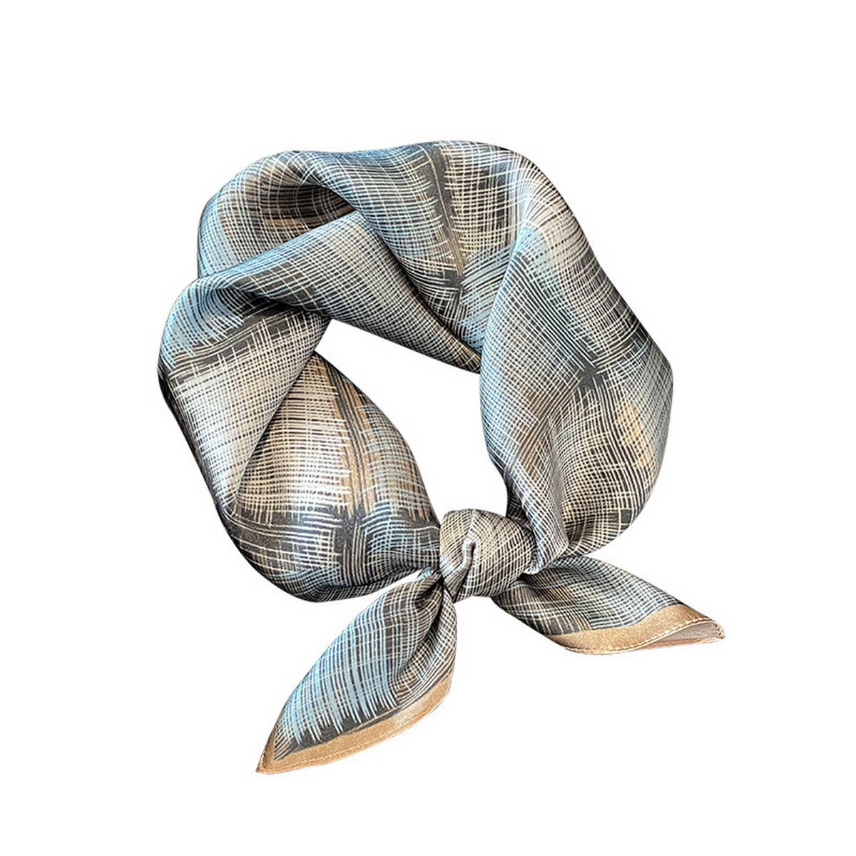 Chic Striped Silk Scarf ? Women?™s Square Shawl