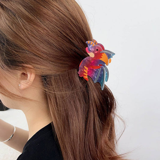 Acrylic Dinosaur Hair Claw - Cute Fun Shark Clip_CWAHA2072