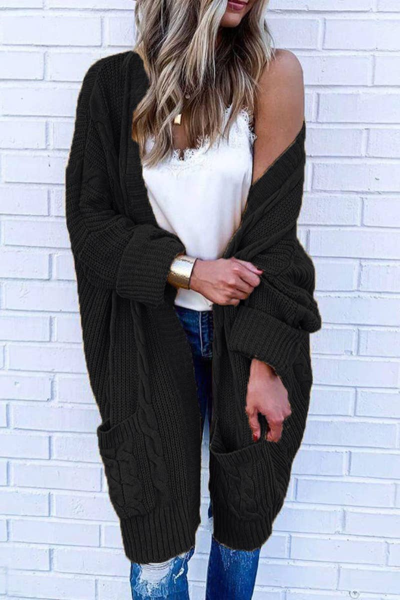 CWOCAL2169_LONG SLEEVE CARDIGAN WITHOUT BUCKLE POCKET