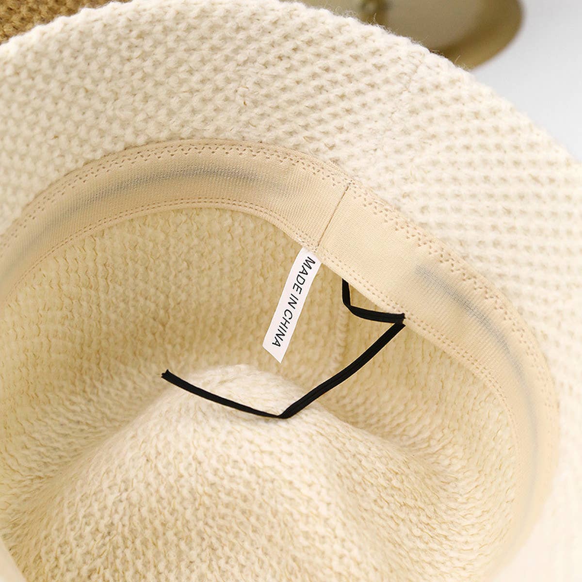 OUTDOOR KNITTED HOLLOW SUN PROTECTION BUCKET HAT_CWAB2849
