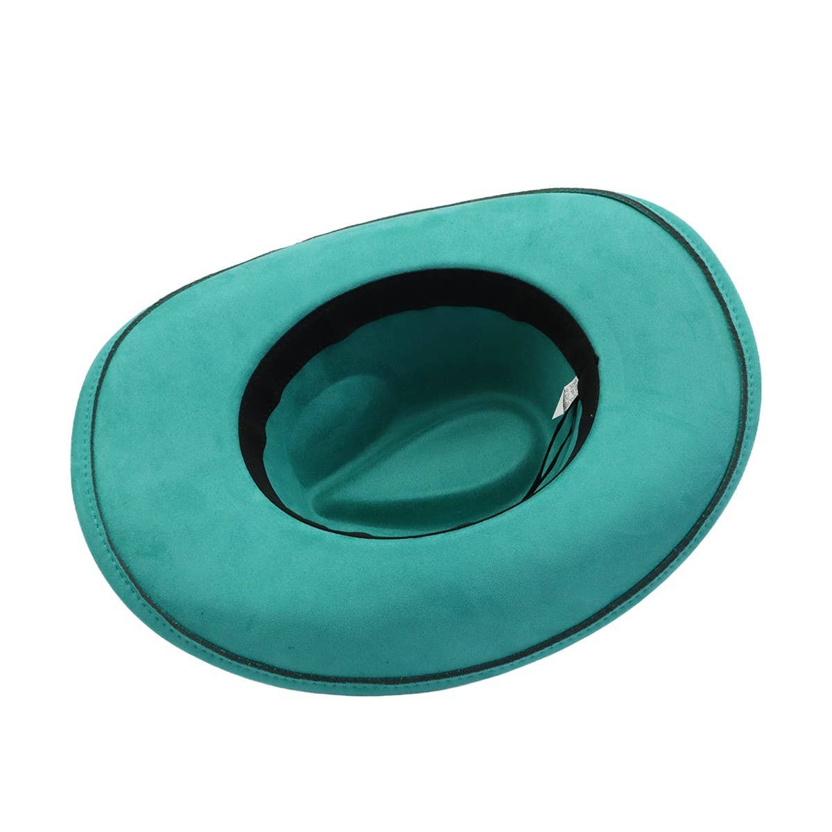 Suede Denim Cowboy Fedora Hat Western Ethnic Style_CWAH04394