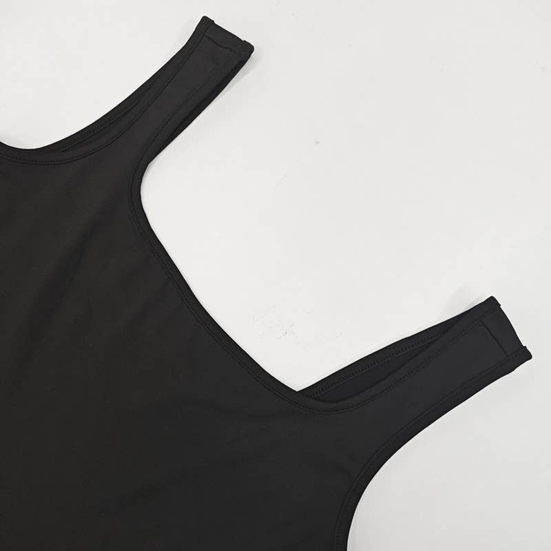 Patchwork U-neck leopard print halter dress