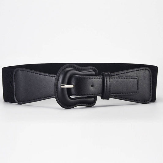 Elastic imitation leather PU with dress jacket waist seal