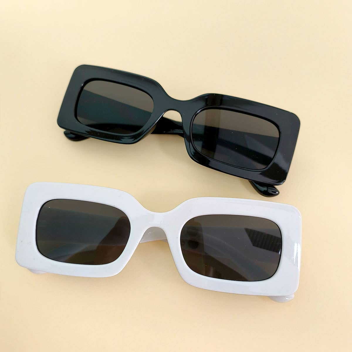 Trendy Small Square Jelly Sunglasses, Retro Style
