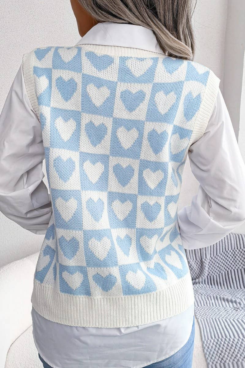 WOMEN LOVE KNIT SWEATER VEST_CWOSWSL0043