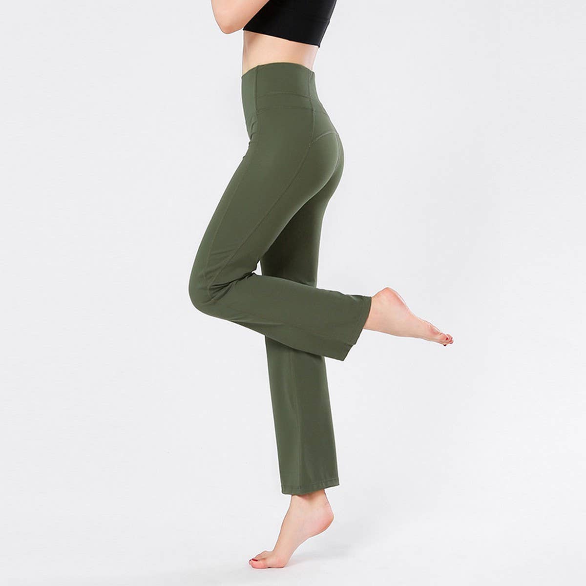 SOLID COLOR WIDE LEG DAILY YOGA PANTS SPORTSWEAR_CWBLP0585