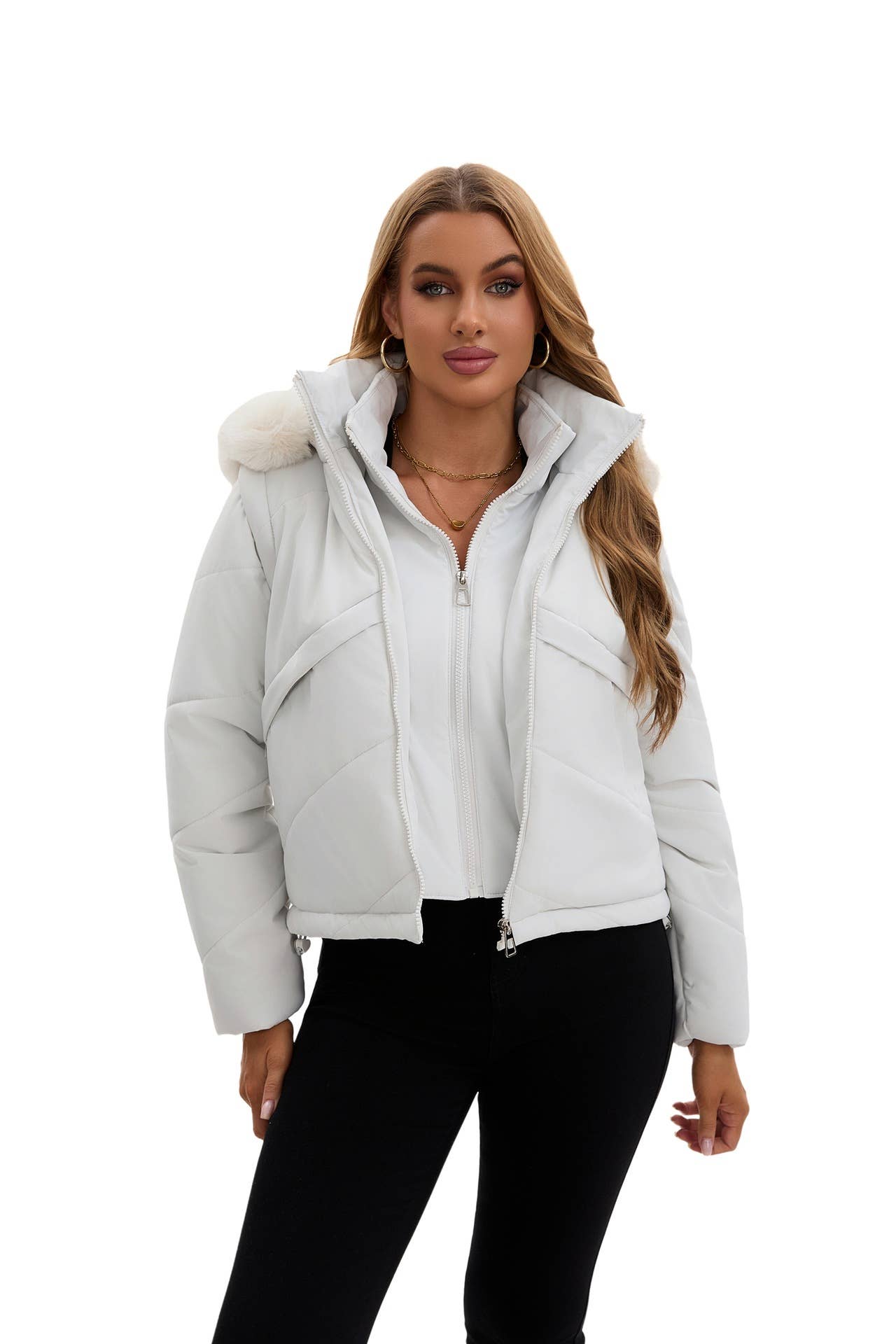 Two detachable cotton-padded jackets