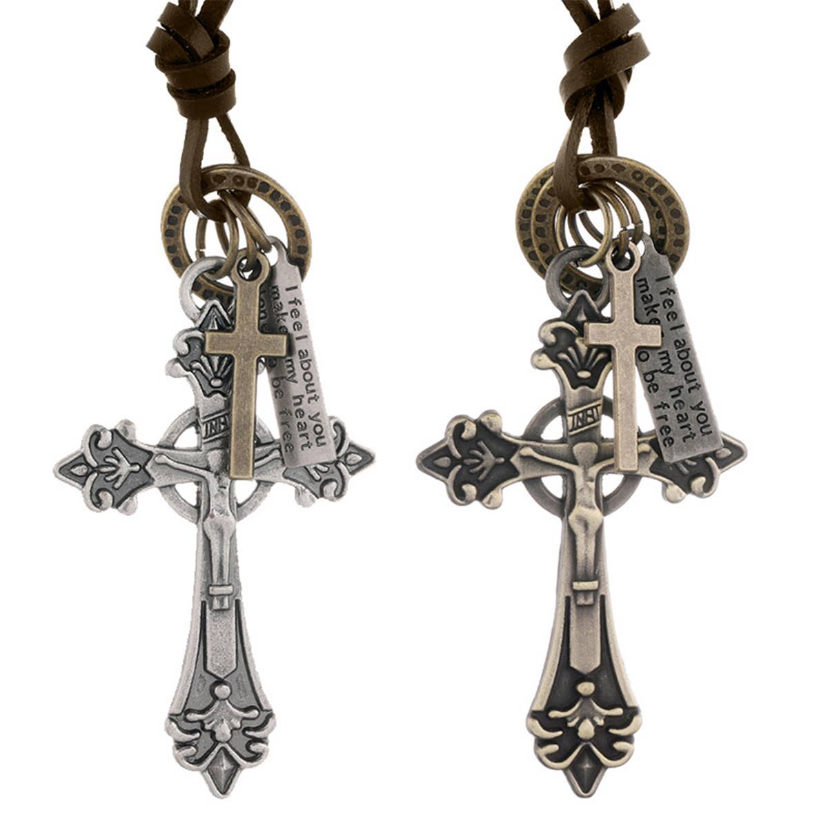 RETRO  ADJUSTABLE CROSS PENDANT NECKLACES_CWAJE0498