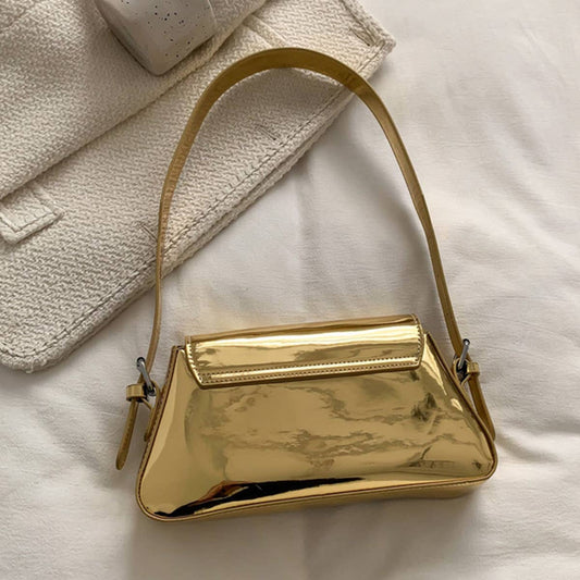 Candy-colored fashionable glossy underarm bag