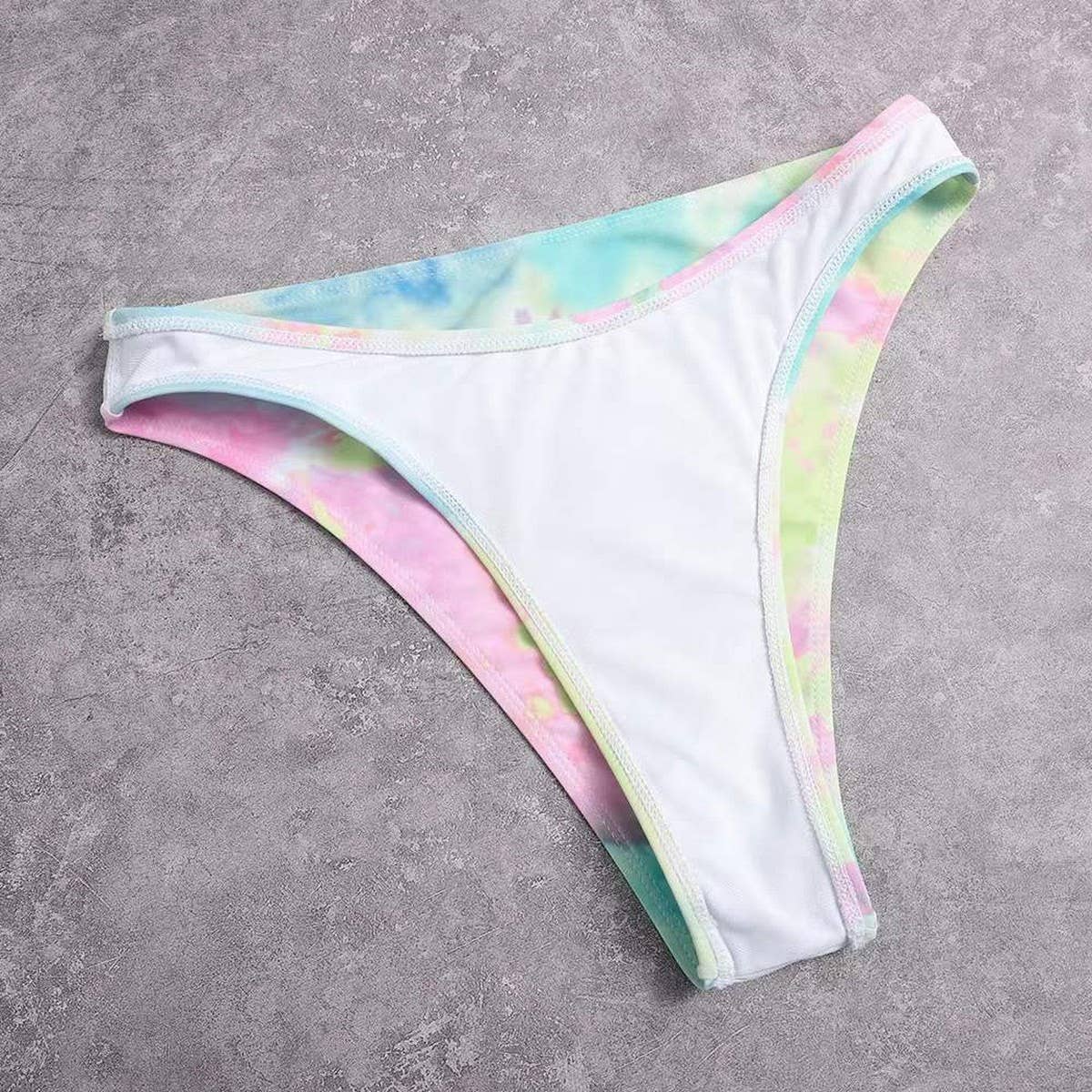 Womens Tie-Dye Bikini Set - Long Sleeve Swimsuit