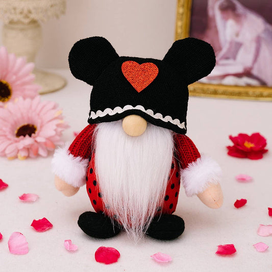 CWMM10272_VALENTINE CARTOON GNOME COUPLE PLUSH WITH HEART