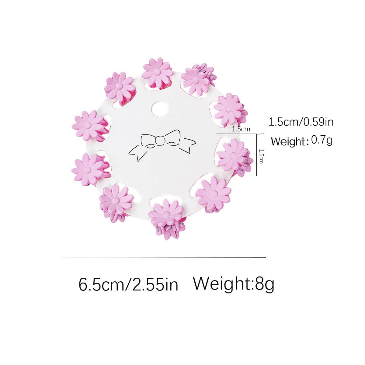 Sweet candy-colored hair clip ten-piece set