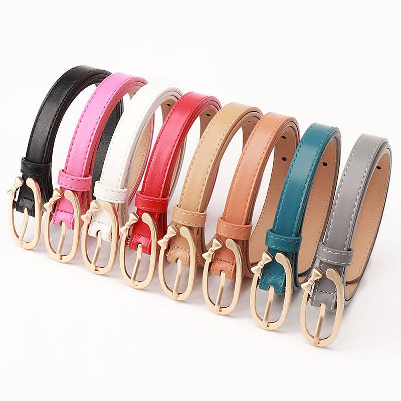 Versatile and simple alloy small bow buckle belt