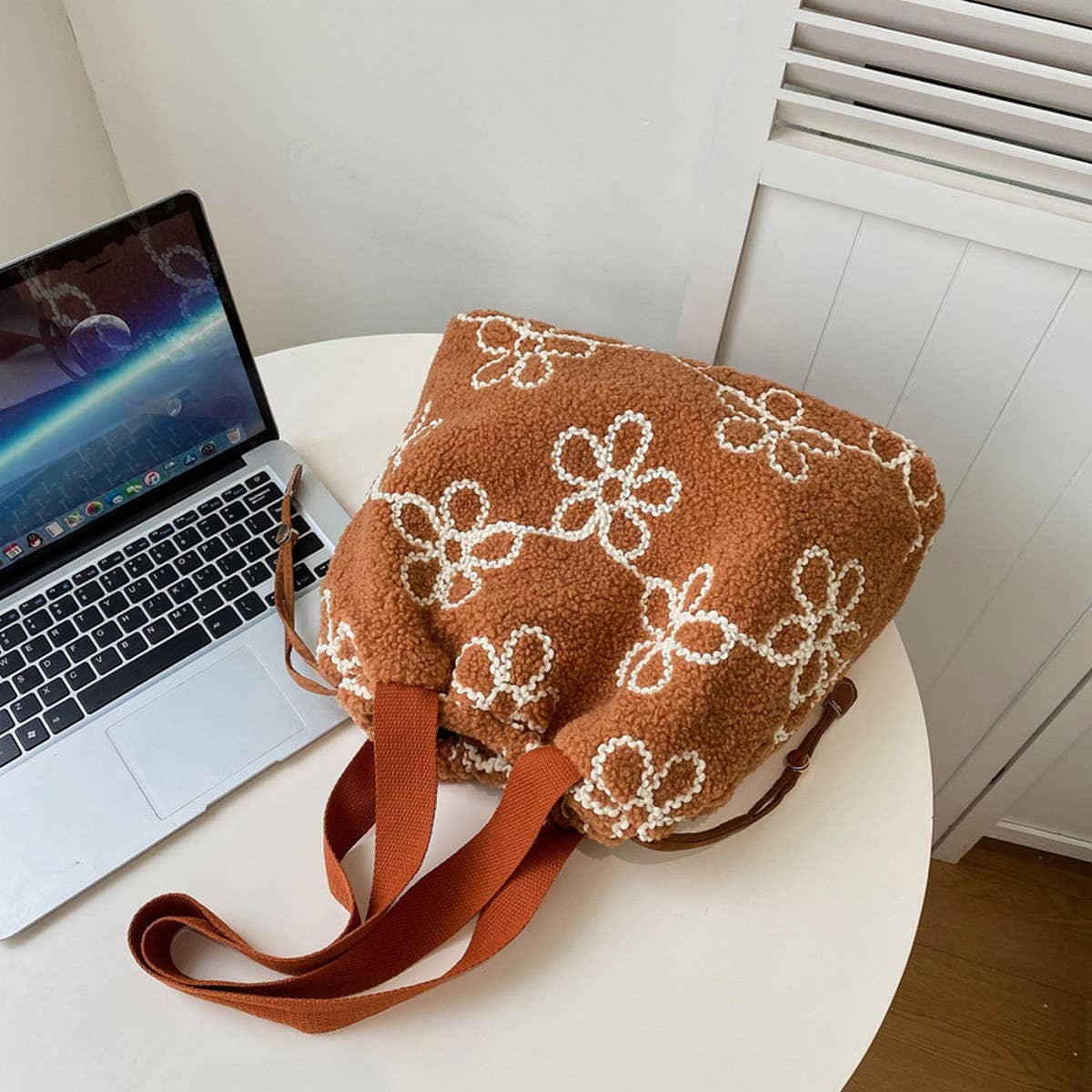 Plush Fur Bucket Bag Women Fashion Tote Bag_CUAB00577