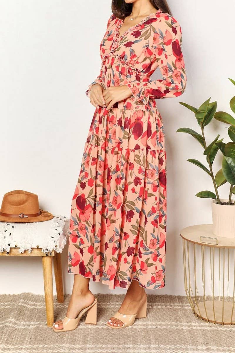 CWDMD5429_STYLISH FLORAL LONG SLEEVE ELEGANT MAXI GOWN