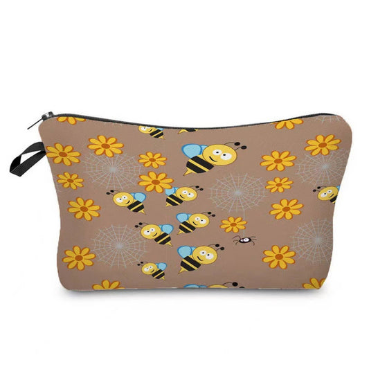 CUTE HARD-WORKING BEE PRINTED COSMETIC BAG_CWAB2269