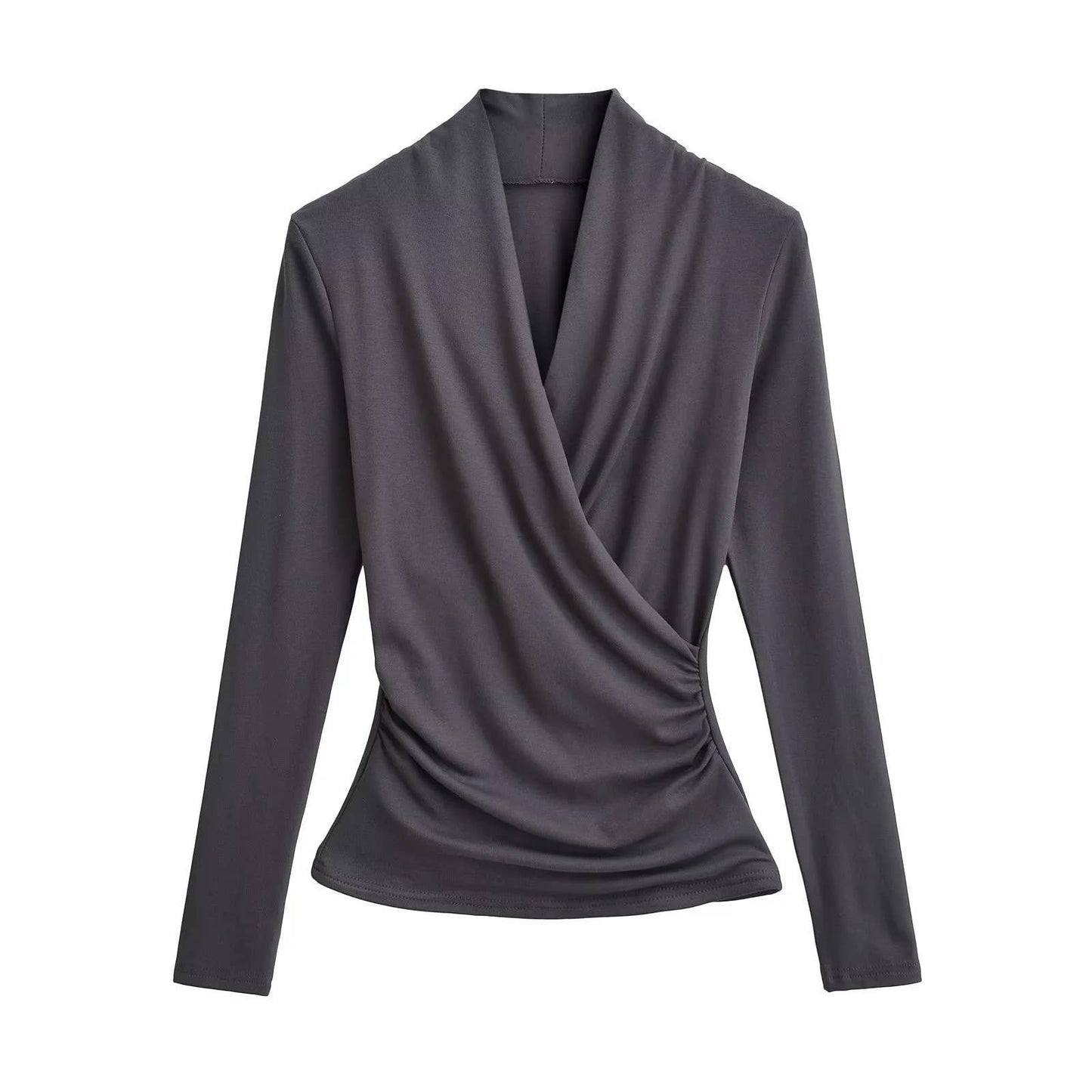 ETHOS CROSS WRAP BASE DESIGN SLIMMING T-SHIRT