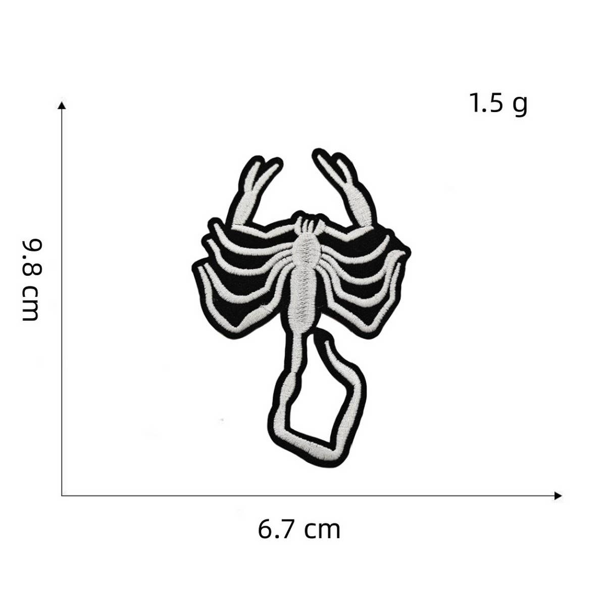 PUNK STYLE SKULL CREATIVE EMBROIDERY PATCH_CWMM4052