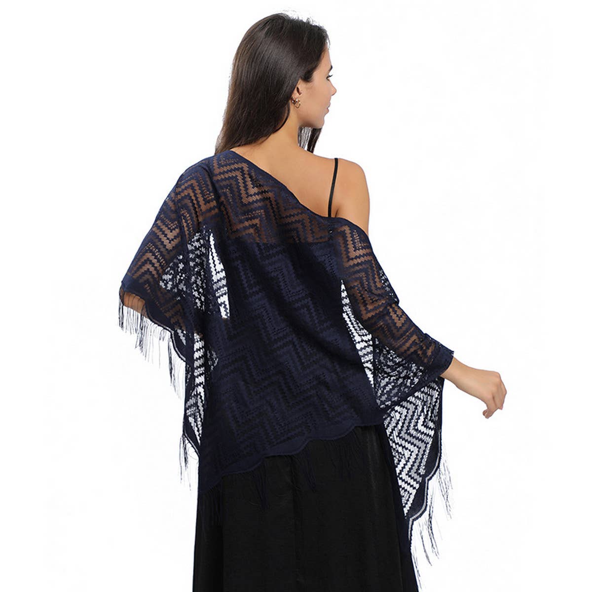 Lace Wave Triangle Scarf - Party Wrap for Women