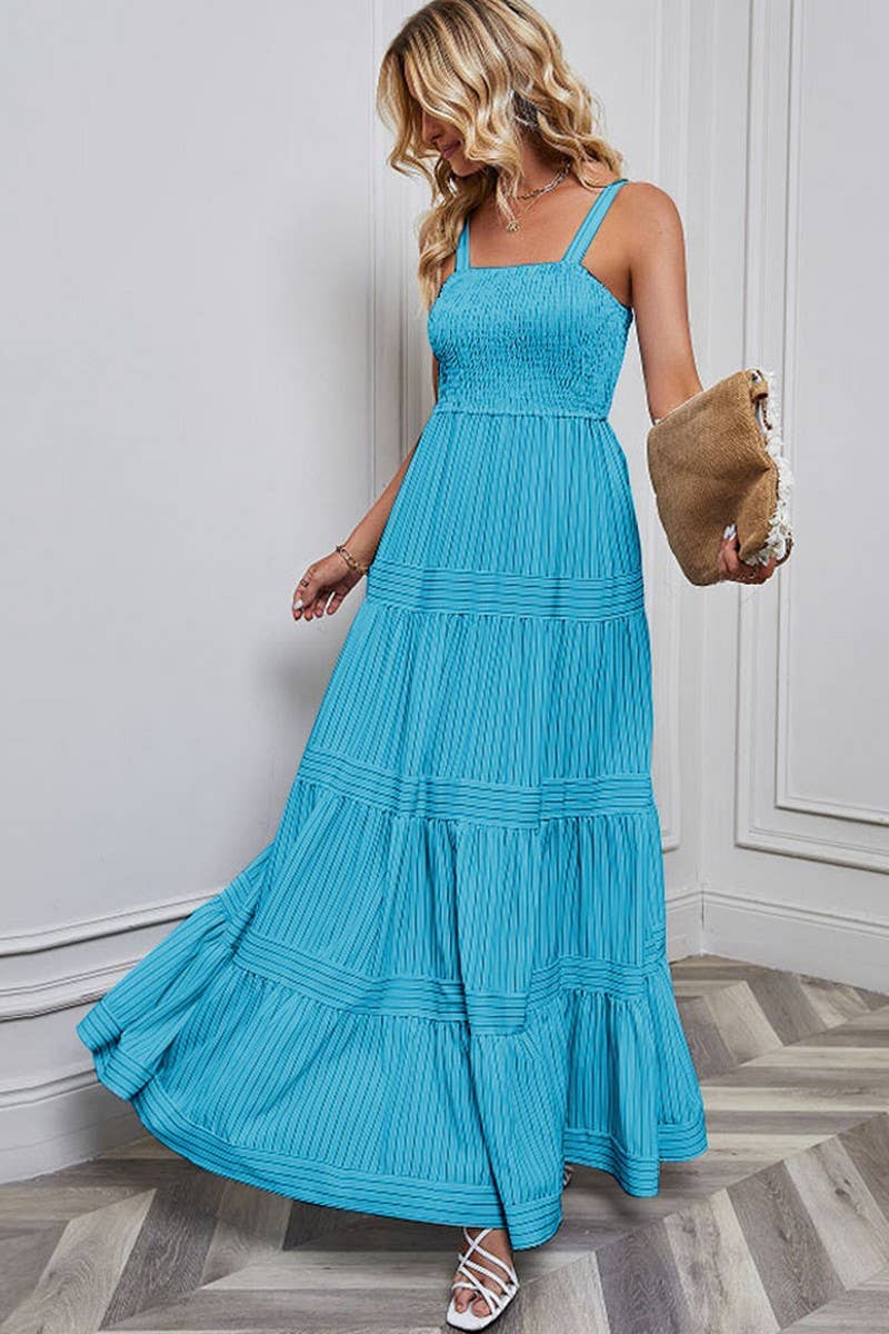 CWDMD1612_SLEEVELESS TANK TOP STRIPED MAXI DRESS