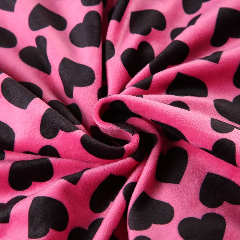 Y2K LOVE PRINTED SUEDE PERSONALITY ZIPPER HOODIE