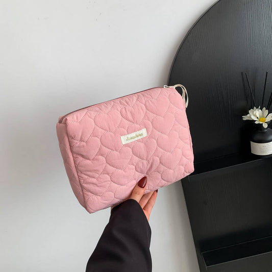 NEW LOVE COTTON CLOTH LARGE CAPACITY COSMETIC BAG_CWAB4427