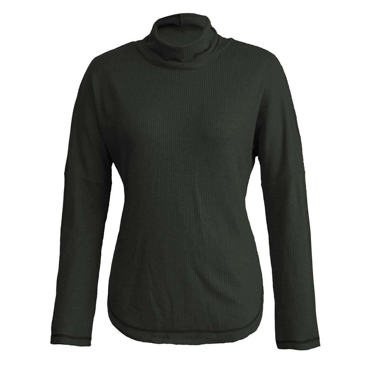 TURTLENECK SOLID COLOR LONG SLEEVE KNIT BASE