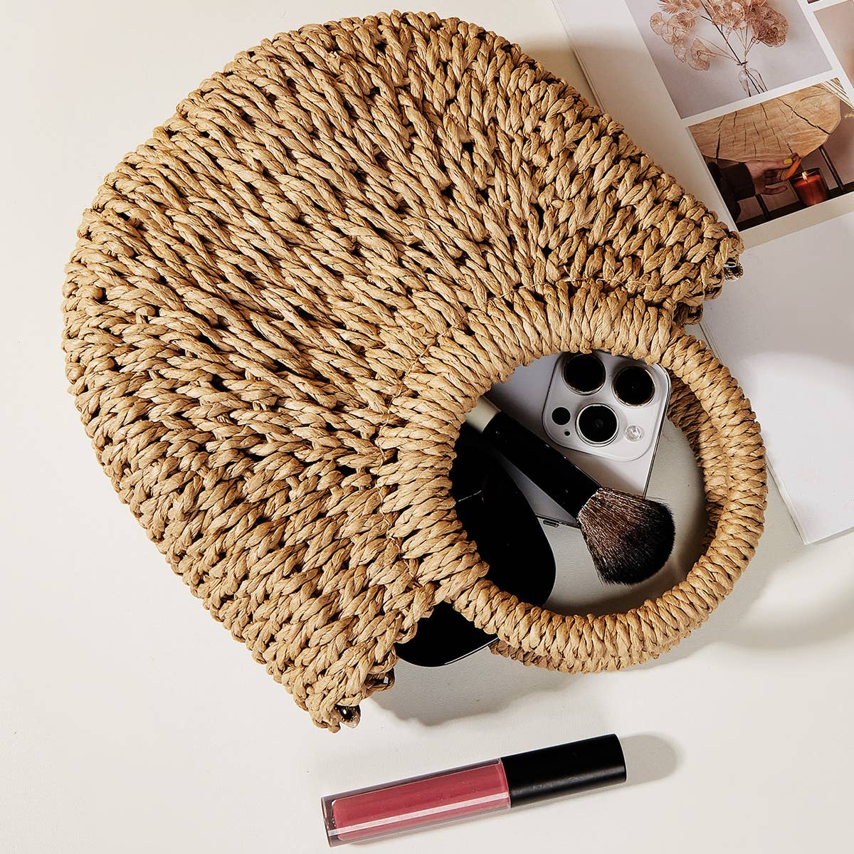 Small Crossbody Bag, Straw Bags For Women_CWAB0804