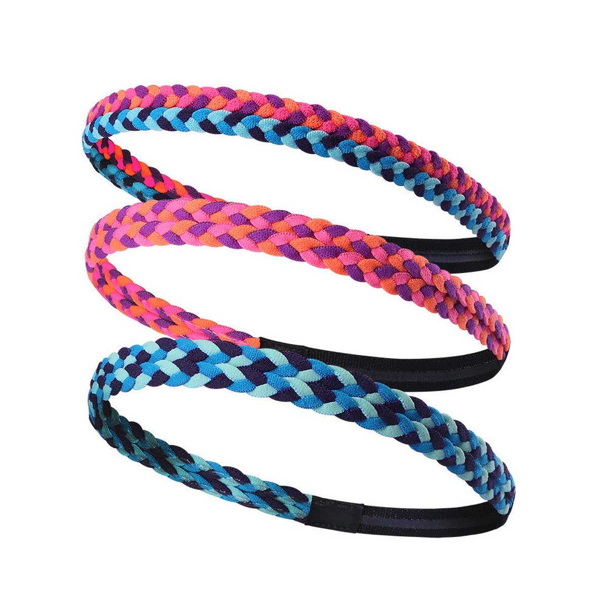 Braided Non-Slip Silicone Sweatband for Sports_CWMM7952