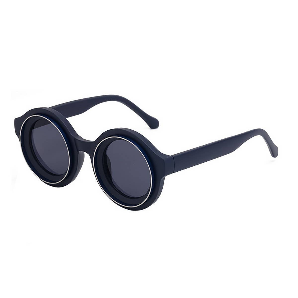 FASHIONABLE HIGH-END ROUND FRAME SUNGLASSES