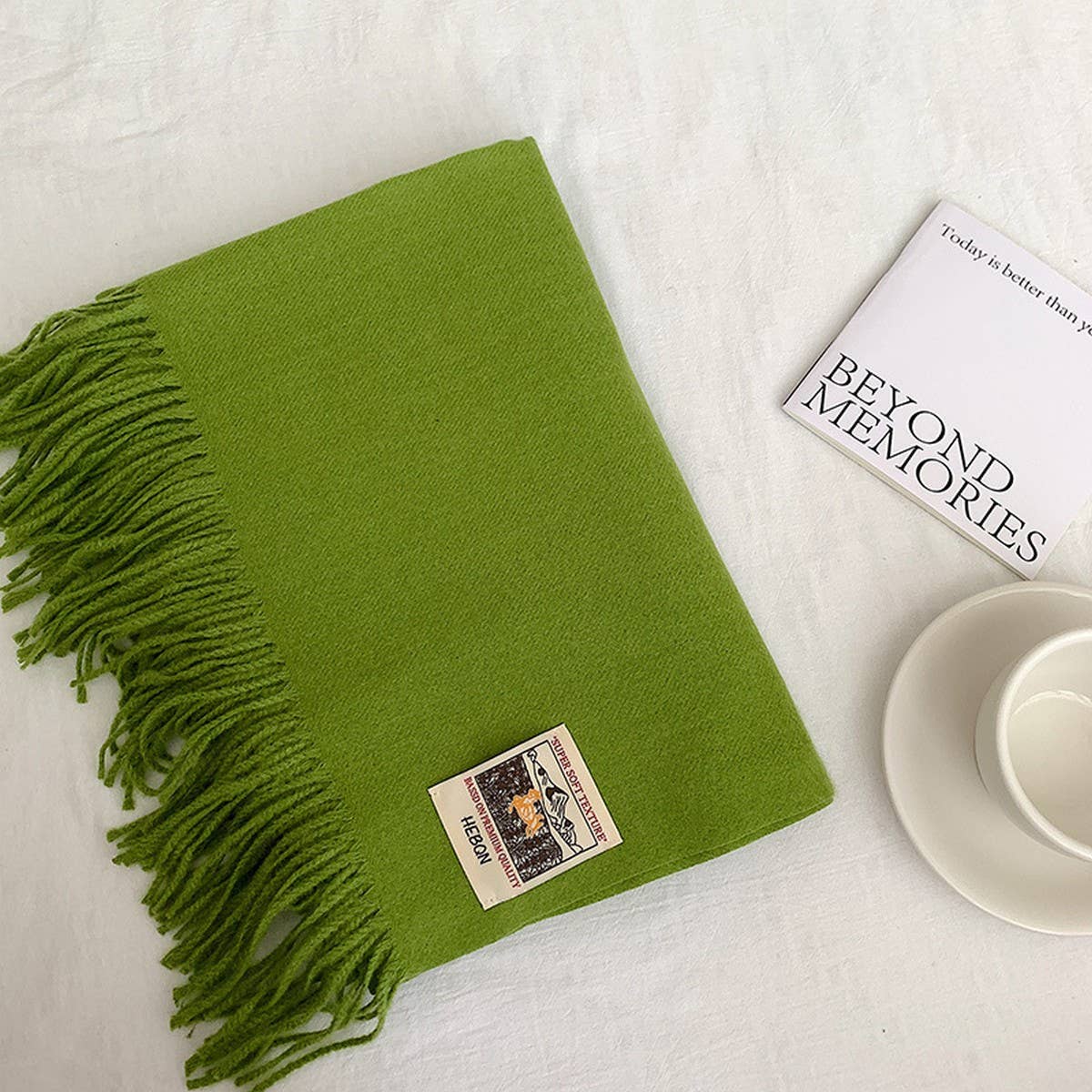 Solid Color Faux Cashmere Scarf -Winter Wrap_CWASC2303