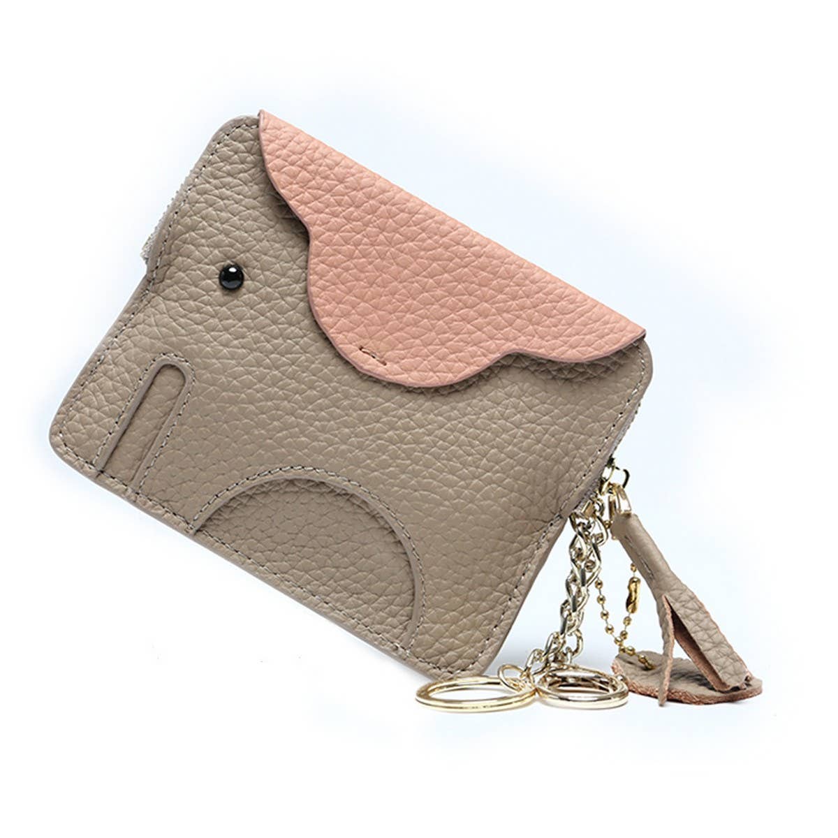 GENUINE LEATHER ELEPHANT MINI CREATIVE WALLET_CWAB3891