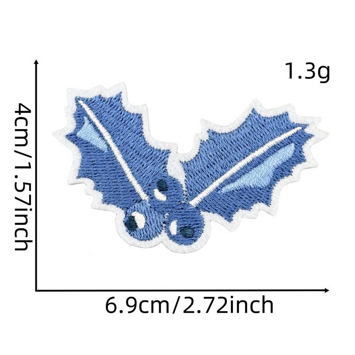 WINTER BLUE CHRISTMAS GRAFFITI EMBROIDERED PATCH