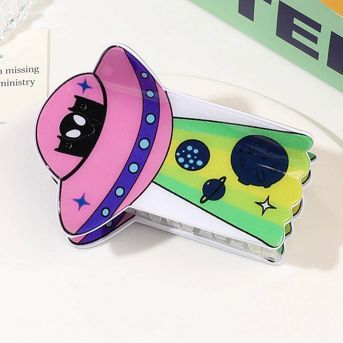 Halloween Alien Acrylic Hair Claw - Spooky Clip_CWAHA1633