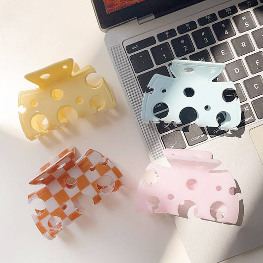 Cheese Shape Acrylic Hair Claw, Medium Chic Clip_CWAHA2697