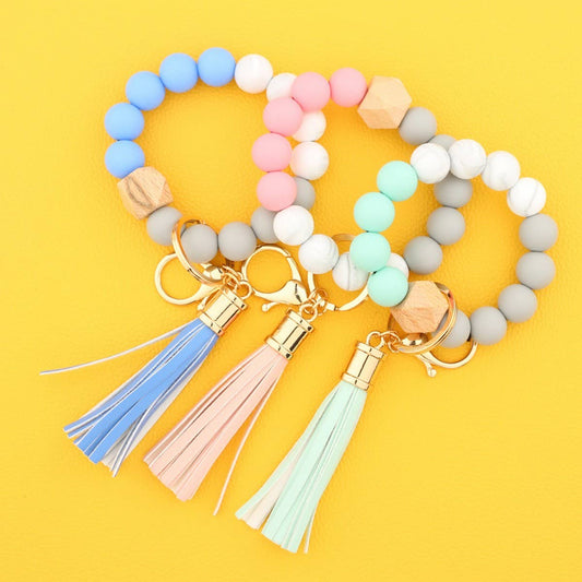 COLORFUL KEYCHAIN TASSEL BRACELET