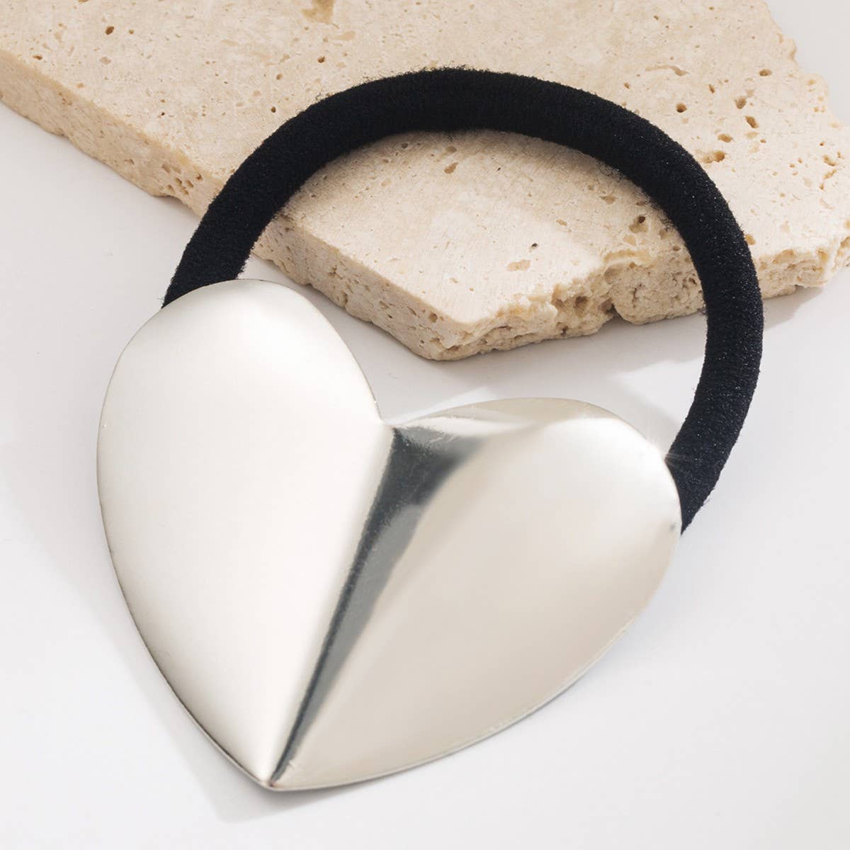 Sweetheart Metallic Elastic Hair Tie