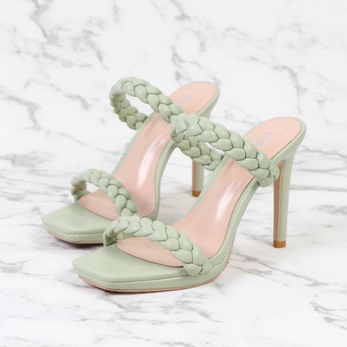 WOMEN SIMPLE WATERPROOF STILETTO HIGH HEELS