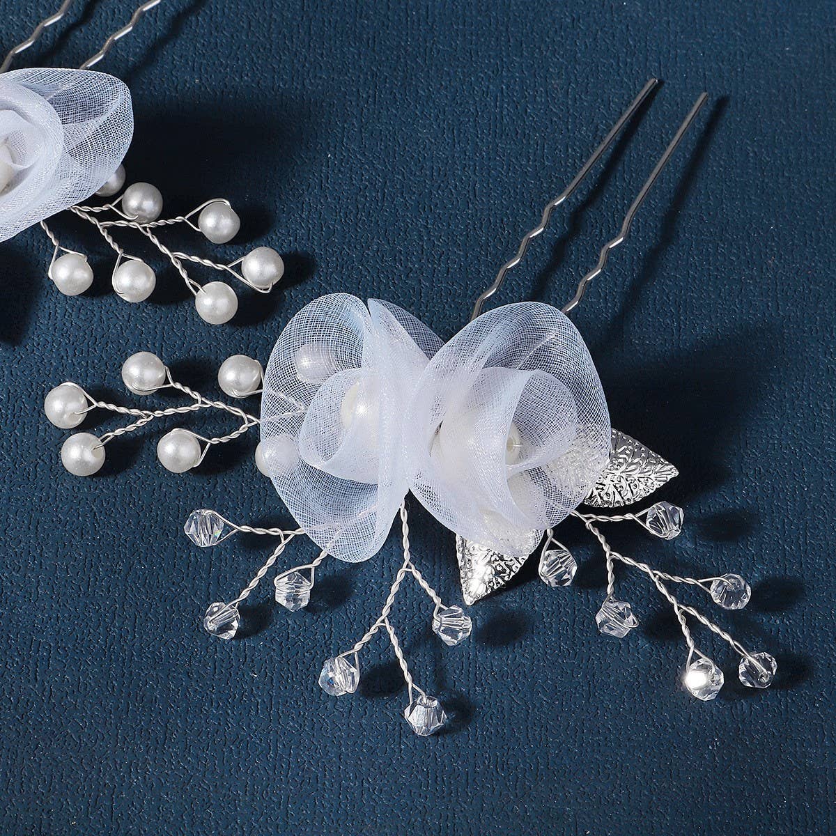 NEW BEAUTIFUL SILK FLOWER BRIDAL HAIR ACCESSORIES